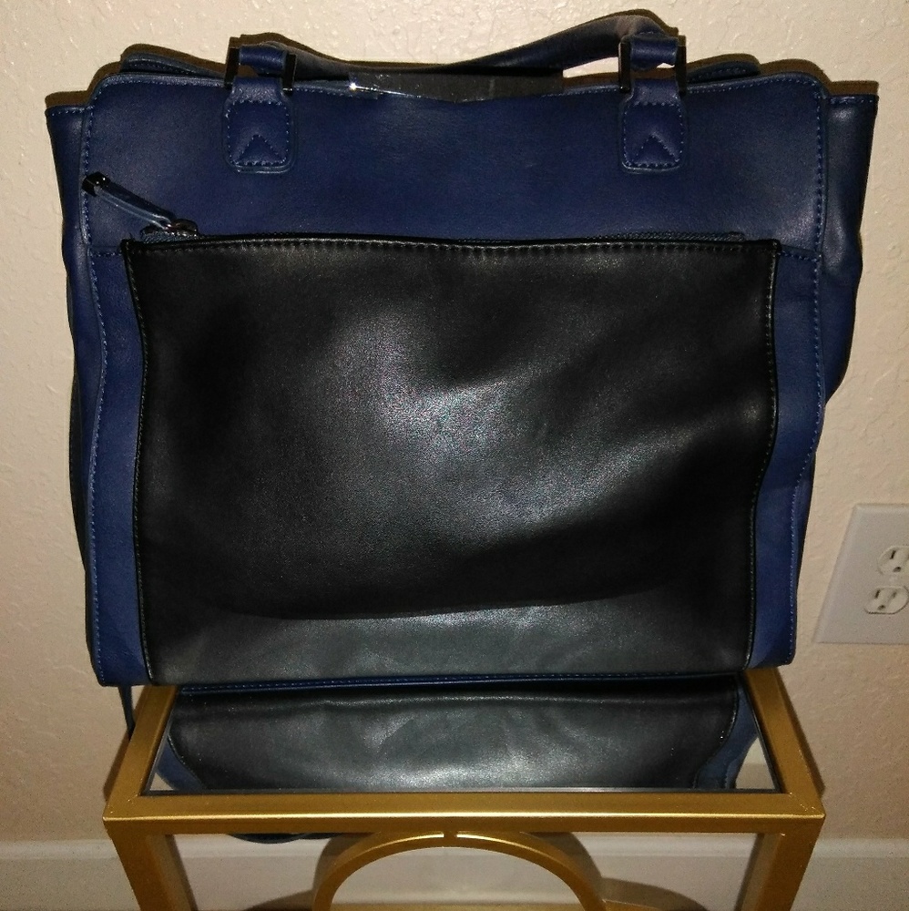 Navy Blue And Black Purse